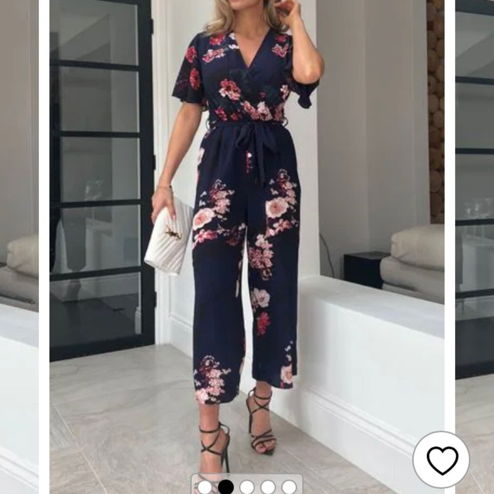 Girl In Mind Trixie Angel Sleeve Culotte Jumpsuit